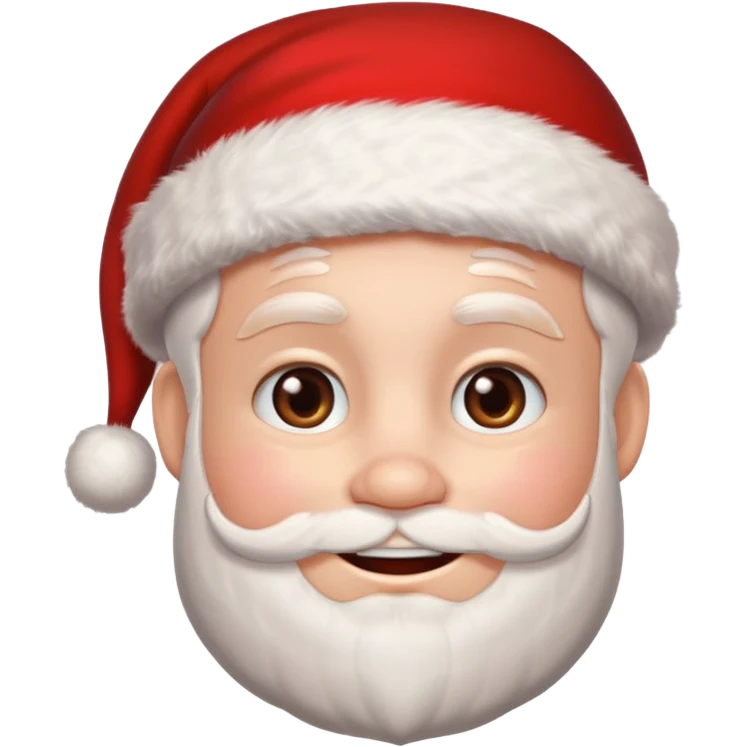 산타 모자를 쓰지 않은 젊은 산타 얼굴 정면 emoji