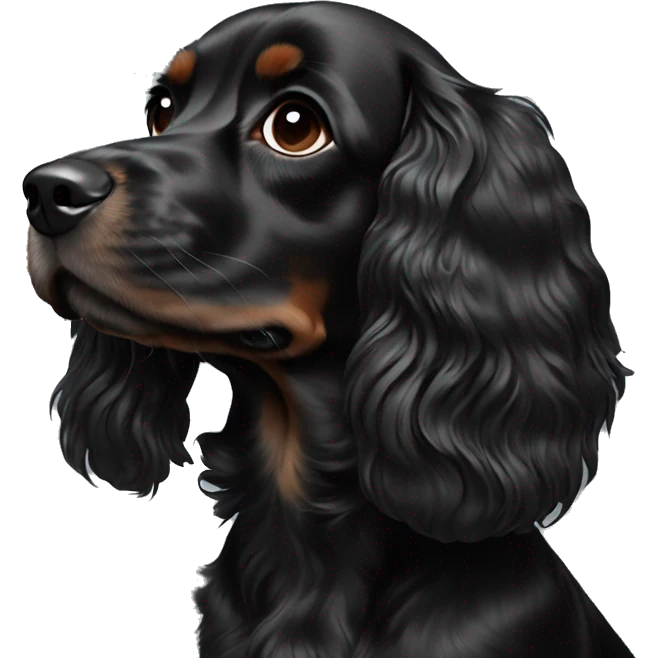 Cocker/cavalier spaniel black emoji
