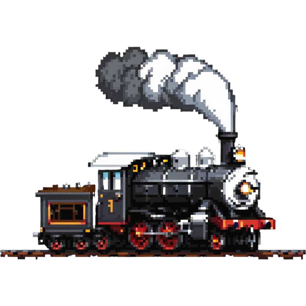old steam train emoji