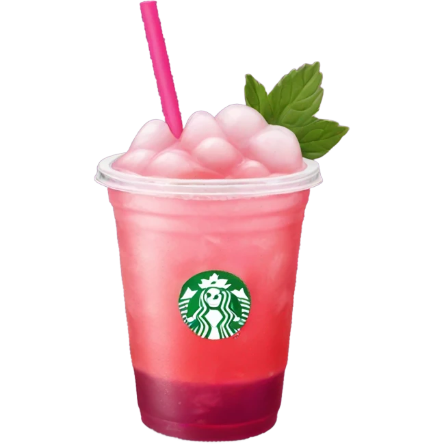starbucks strawberry açaí lemonade refresher  emoji