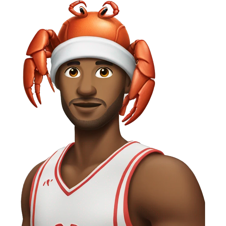 Basketball player with lobster hat emoji
