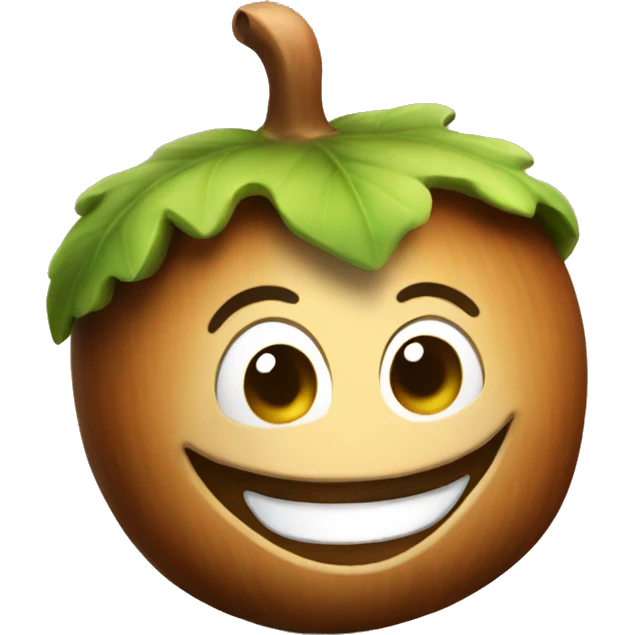 Happy acorn  emoji
