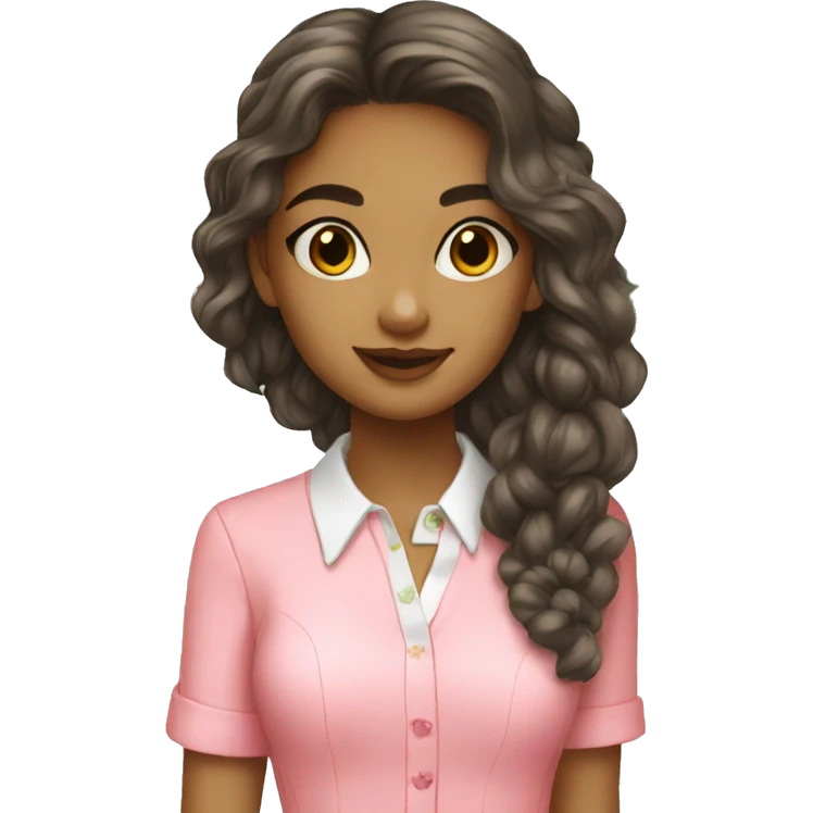 cute preppy girl tropical miami emoji