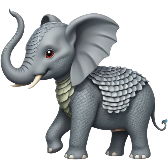 Elephant with dragon body emoji