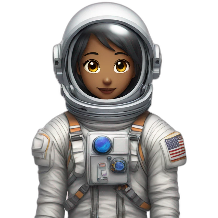 Anime girl astronaut emoji