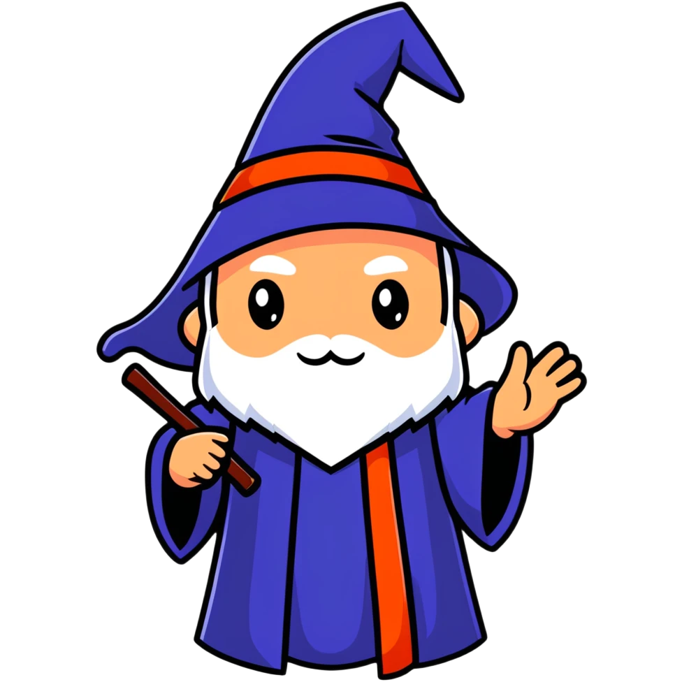 Magical wizard wearing hat and robe with Armenian flag colors (red, blue, and orange stripes) emoji
