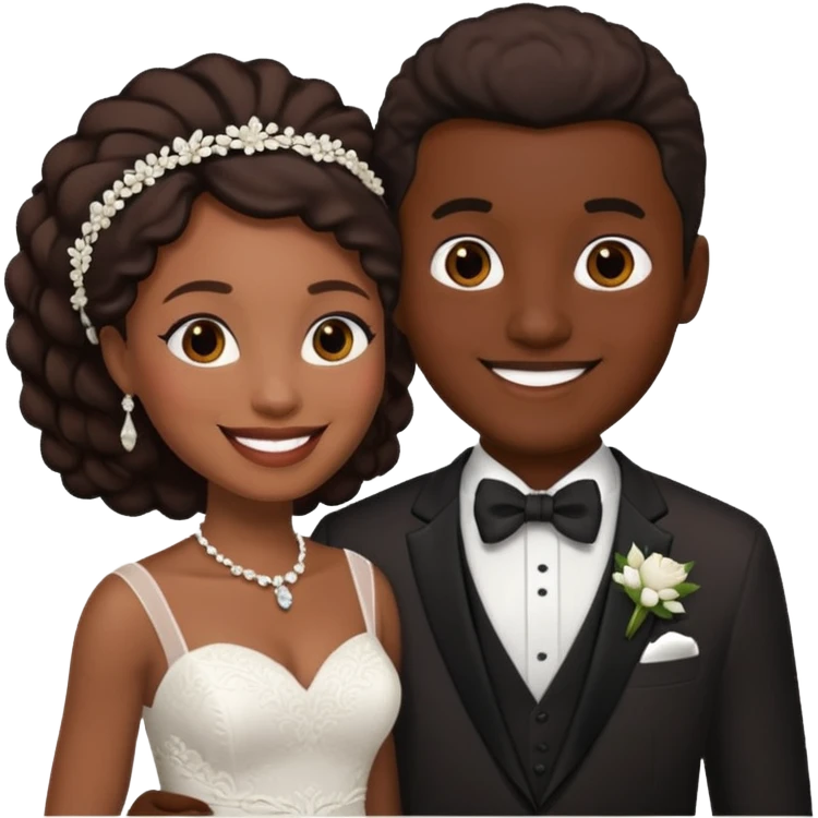 need an image of an african american wedding couple emoji