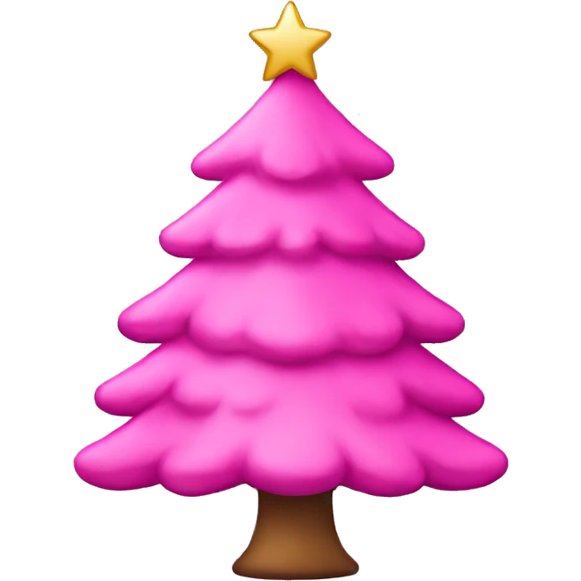 pink christmas tree emoji