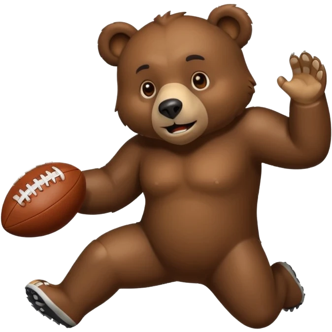 Bear play fotball emoji