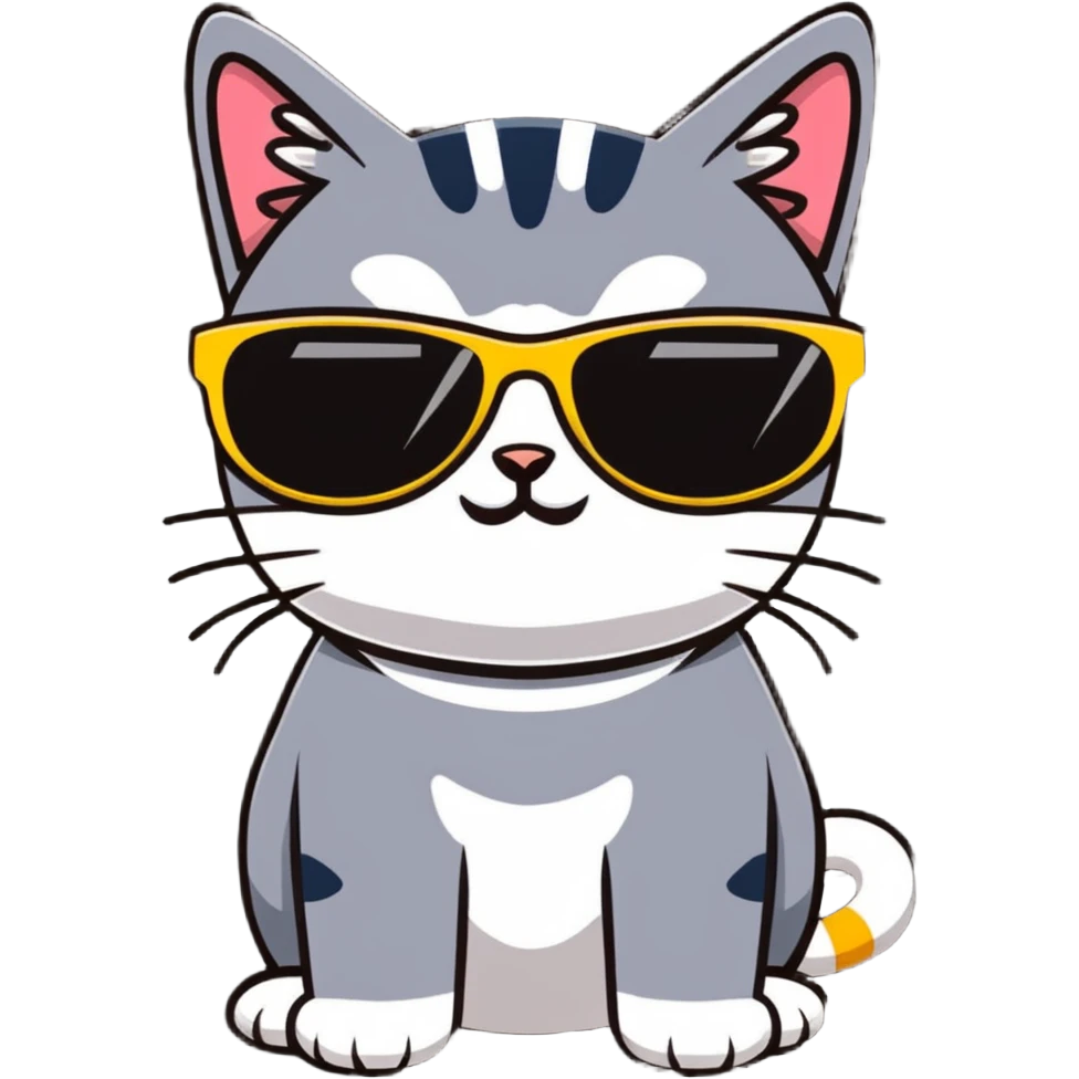 cat wearing sunglasses emoji
