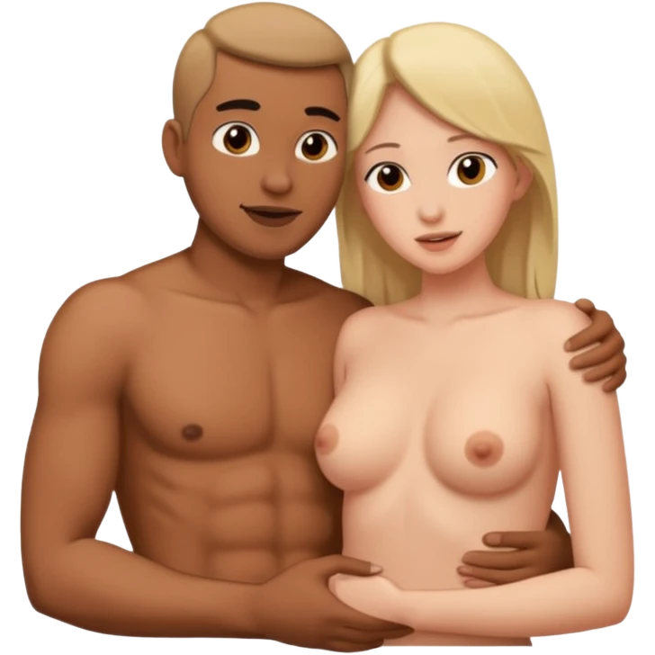 A couple having intimate sex naked emoji
