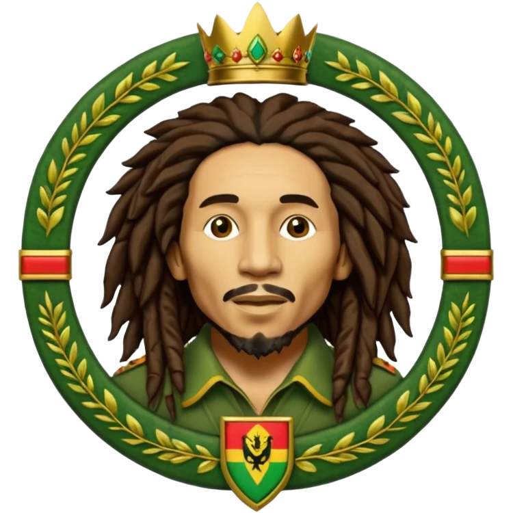 Bob Marley heraldic crest   emoji