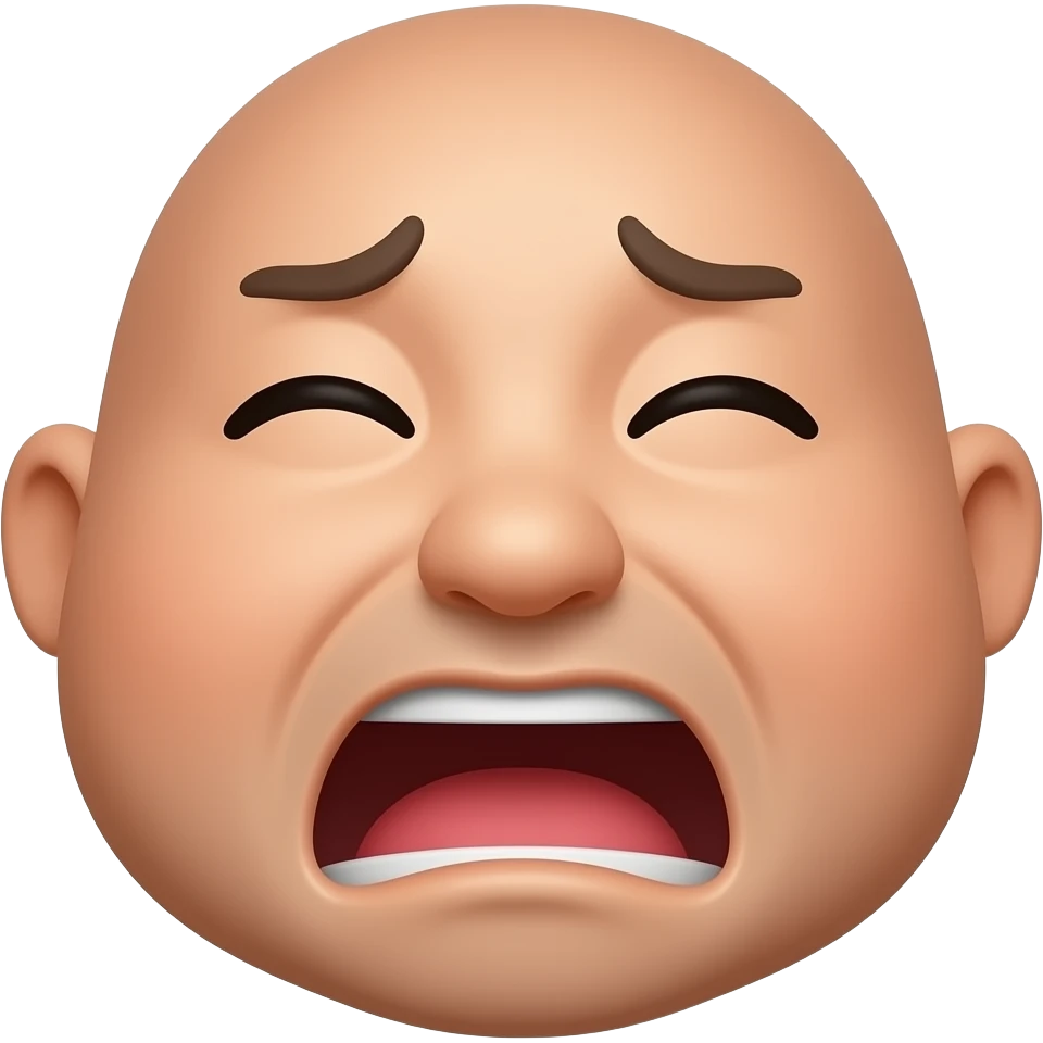 moaning face while screaming emoji