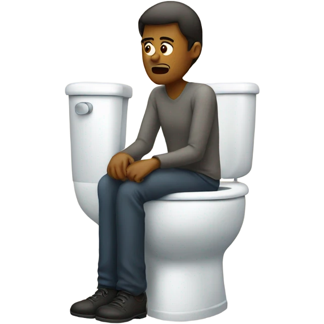 Cold sitting on the toilet emoji