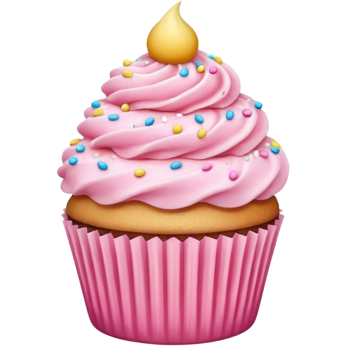 Cupcake with pink icing emoji