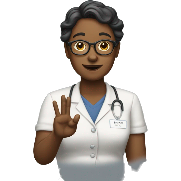 Hope teacher with fingers crossed emoji