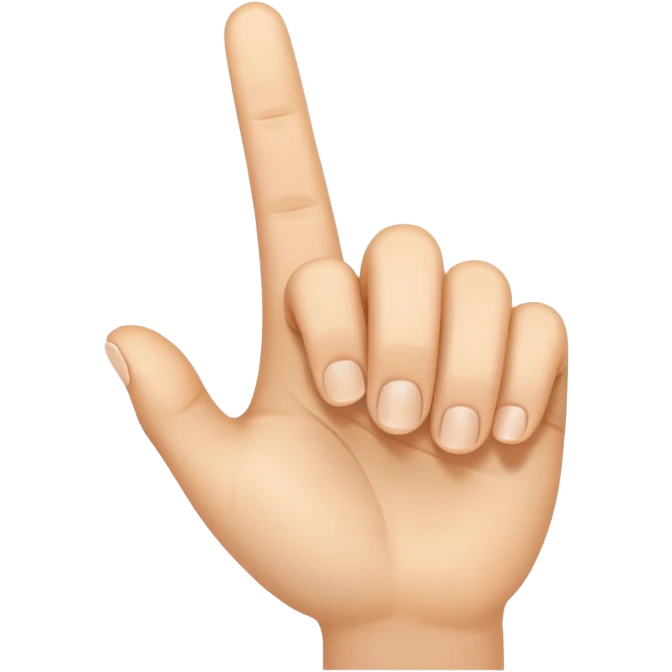 a hand with finger pointing at the camera emoji
