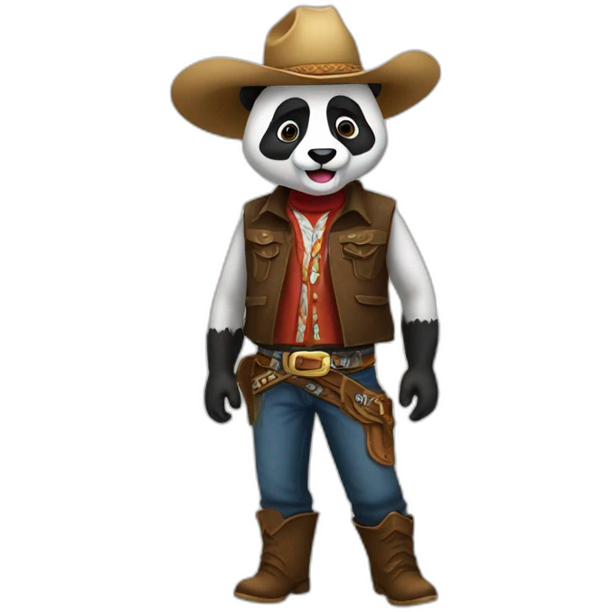 Panda vaquero emoji