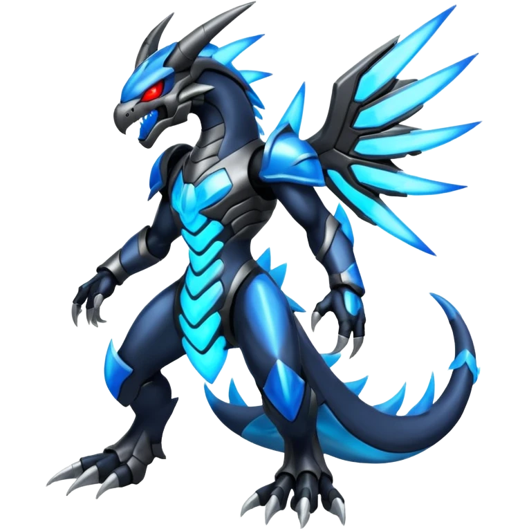 Evil Futuristic Shiny Haxorus-Zekrom-fusion (full body) emoji