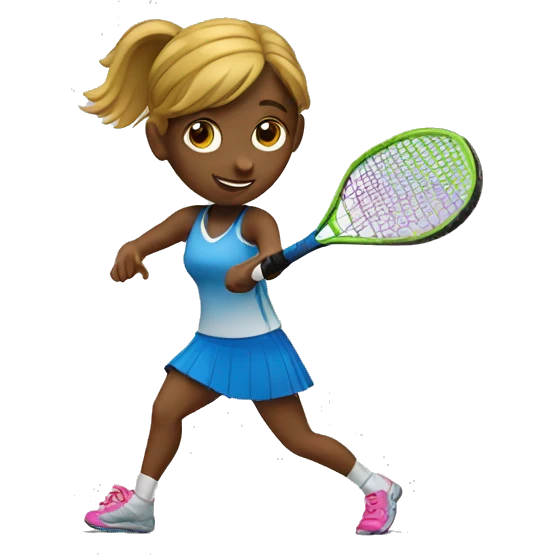 A girl playing padel emoji