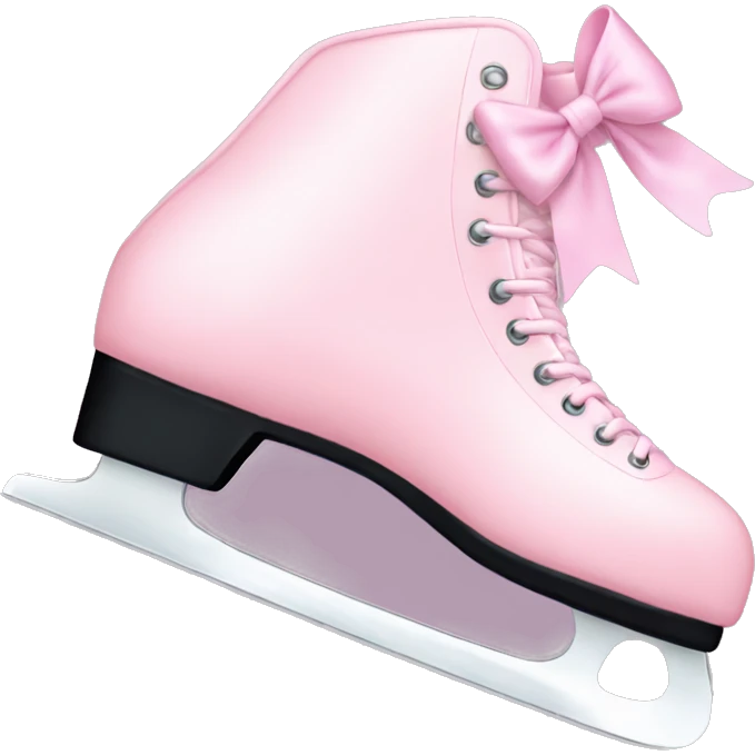 Light pink ice skates with bows emoji