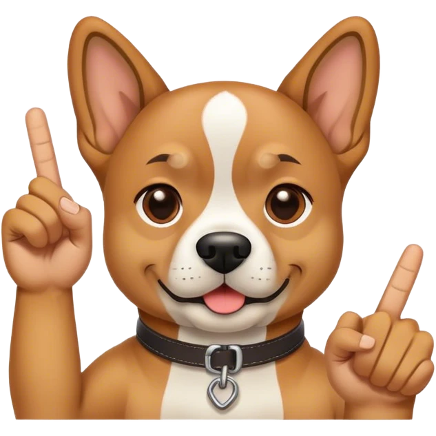 Dog middle finger emoji