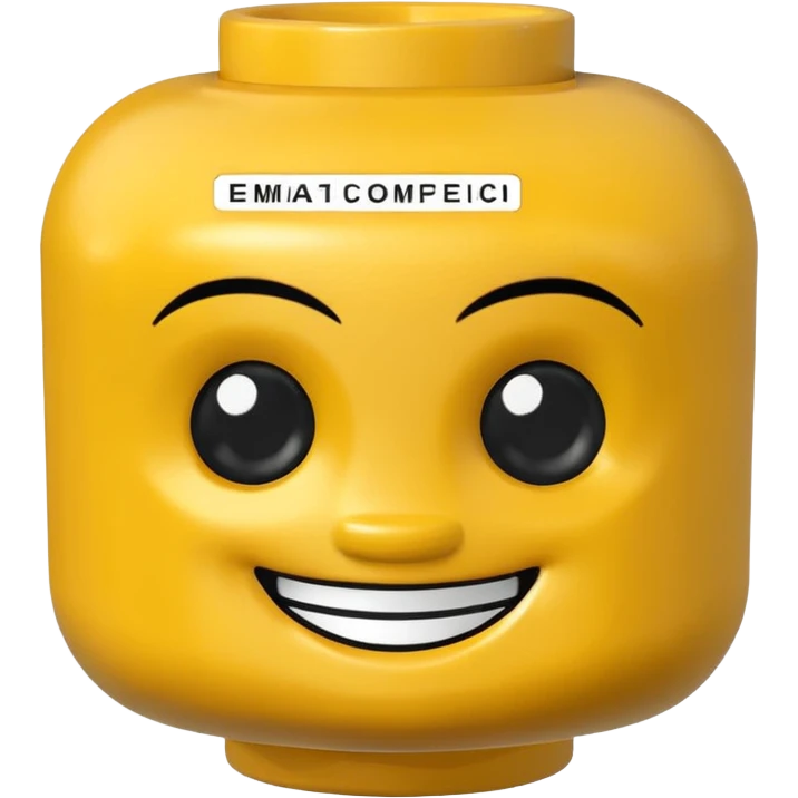 classic yellow LEGO minifigure head, smiling emoji