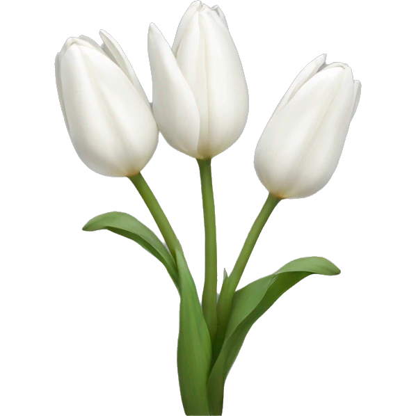 white tulips emoji