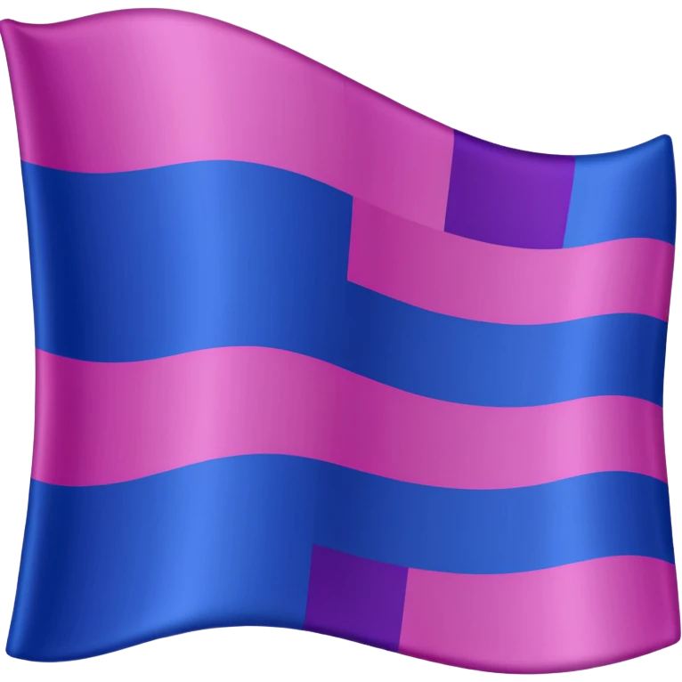 Bisexual flag pink purple then blue emoji