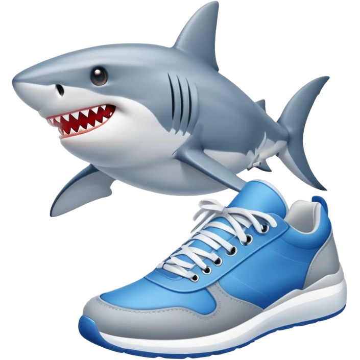Shark in sneakers emoji