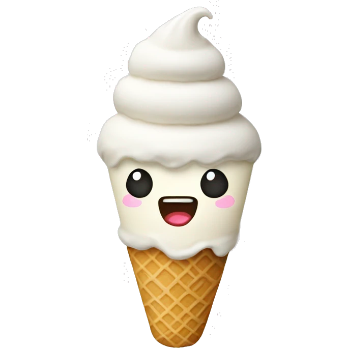 White ice cream emoji