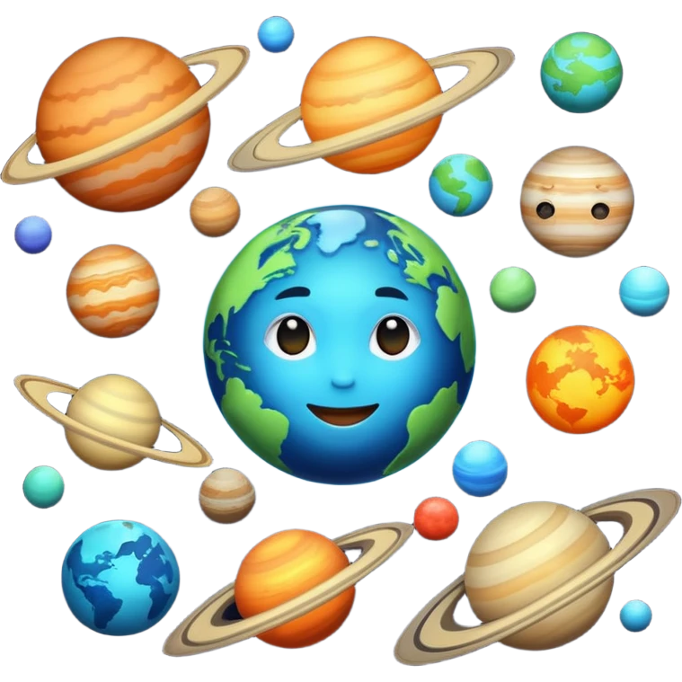 Aline all the planets emoji