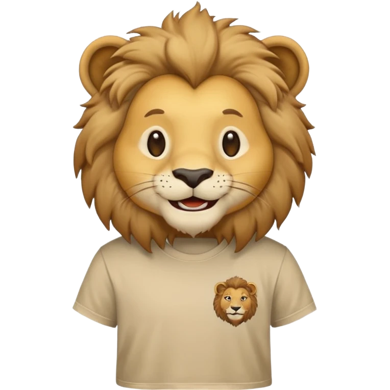 lion wearing t-shirts emoji