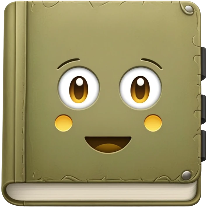 Khaki colored book emoji