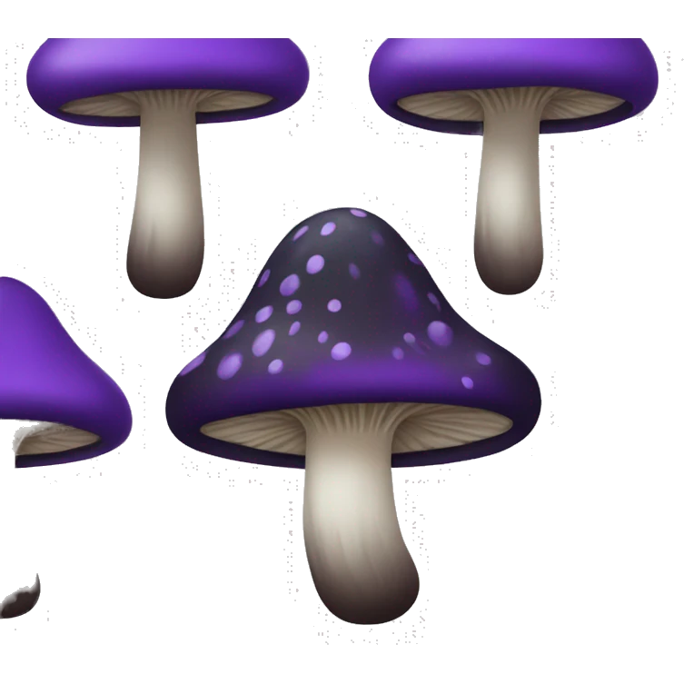 Black and purple mushroom emoji