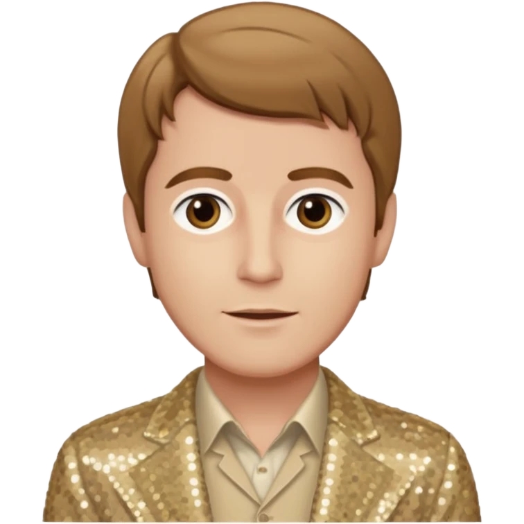 Jeremy Slate, Actor (1926-2006) with light brown hair, beige sequin outfit emoji