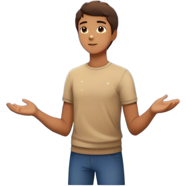 A young man stands in a vast, starry universe, surrounded by floating particles of light. Each particle represents a choice, a moment, a memory—his personal universe. He reaches out, touching one, knowing that everything he does stays in this space forever.  emoji