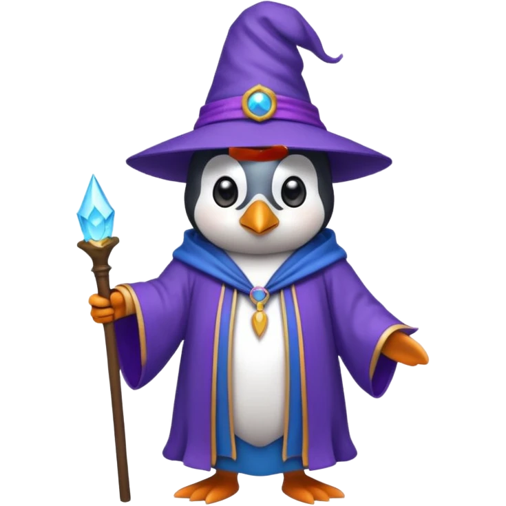 Penguin Wizard emoji