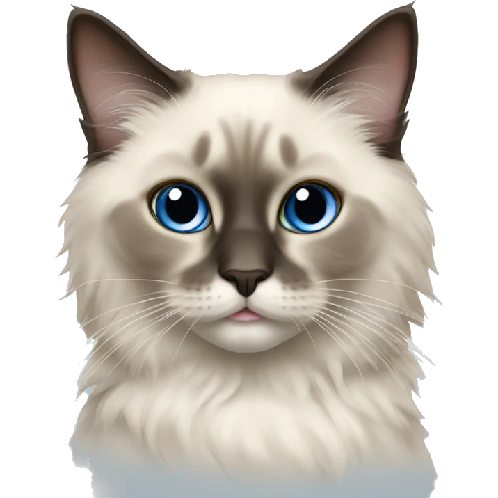 ragdoll cat with bows on ears emoji