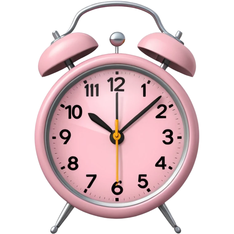 alarm oclock aesthetic and ios.18.1 and to show six in the morning color  light pink no hands clock alarm oclock emoji