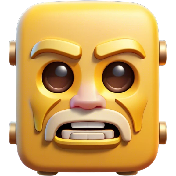 Clash of Clans aesthetic: Cinematic Playful PlayStation 5 Console Portrait Emoji, rendered in a 3D vector-style similar to standard emojis with minimal shading and bold, simplified shapes. A compact, distinct form with signature details, softly glowing with a cutting-edge console technology charm. Simplified yet unmistakably iconic, highly detailed and consistent, glowing with a soft radiance and high shine. Stylized with a touch of technological advancement and a soft glowing outline, capturing the essence of a beloved gaming relic with a friendly, playful manner! emoji