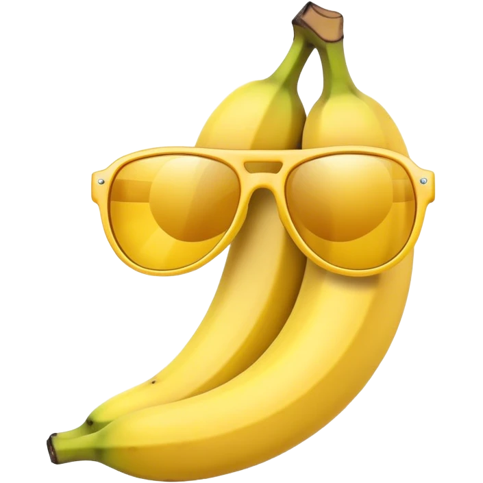 Banana wearing sunglasses upside down  emoji