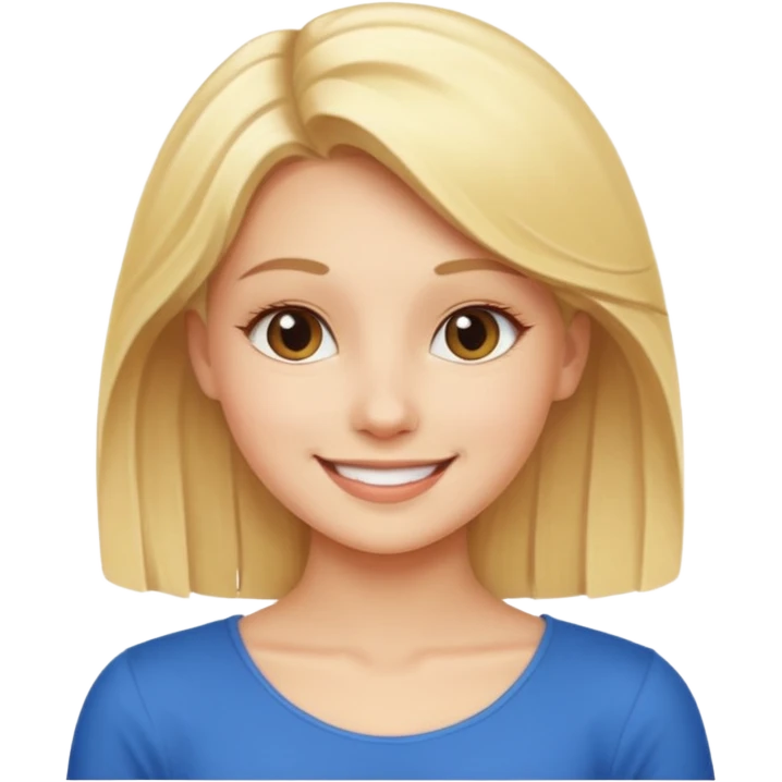 blonde girl in a graceful pose posing for the camera emoji