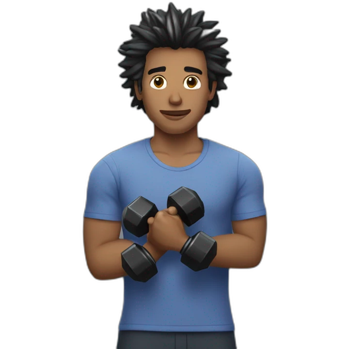 Men the cure with dumbells emoji