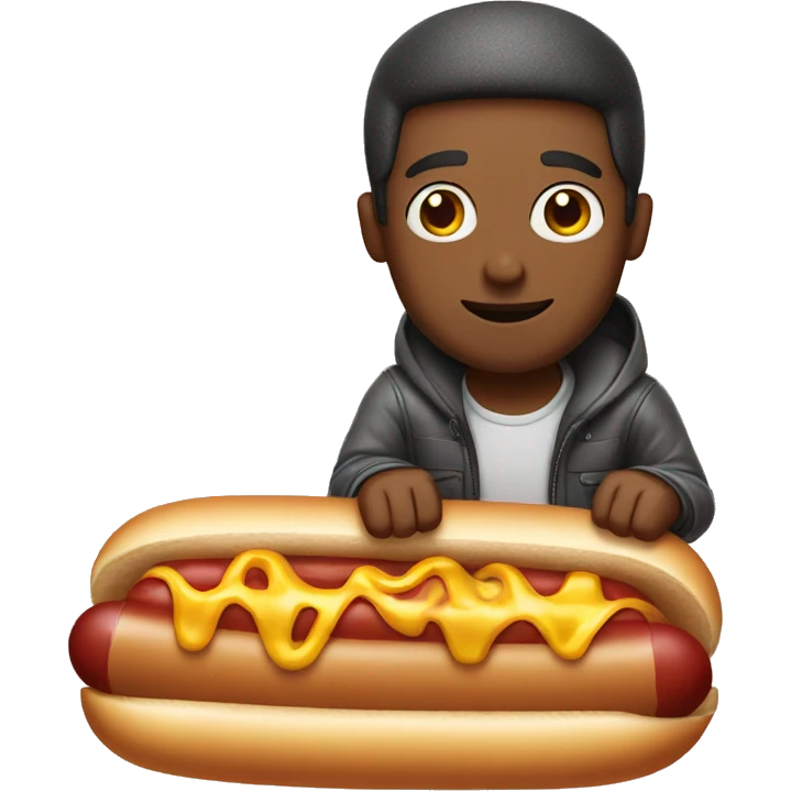 guy sitting on hotdog emoji