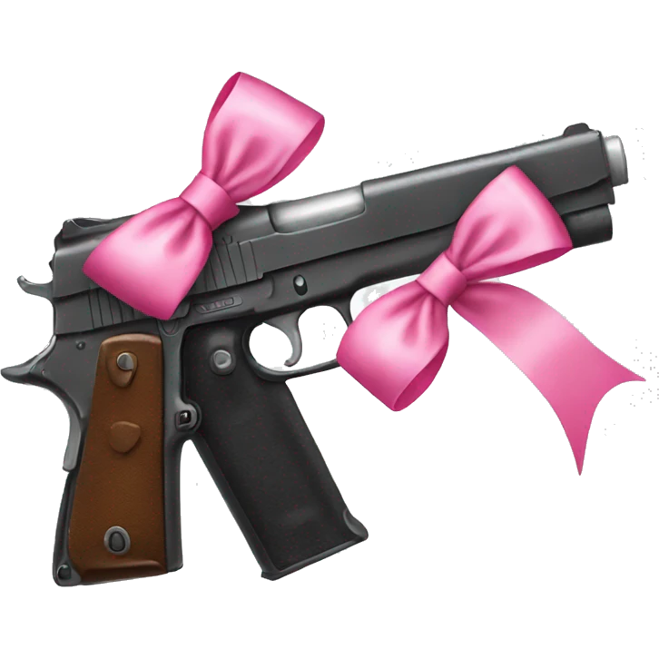 gun with pink bow emoji