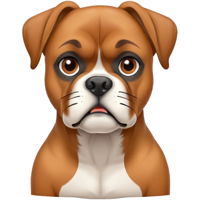 Boxer Dog with cropped ears emoji