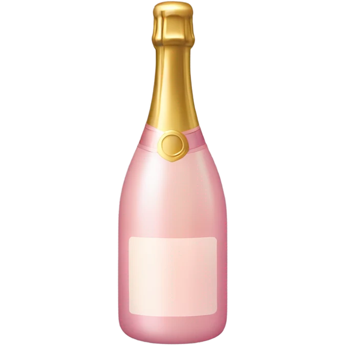 gold and light pink champagne bottle emoji