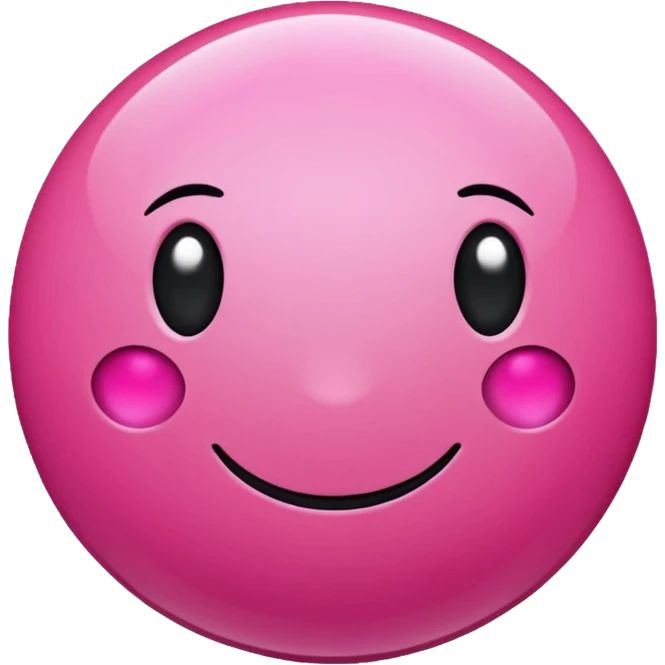 bright pink shiny spherical bead emoji