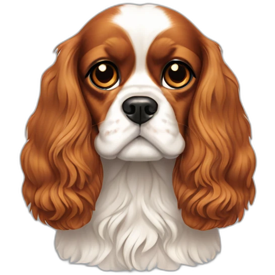 dog Cavalier King Charles Spaniel full height emoji